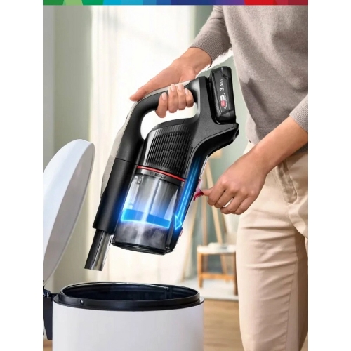 Пылесос вертикальный Bosch BCS931GAC серый, питание от аккумулятора, уборка сухая, пылесборник 0.4 л