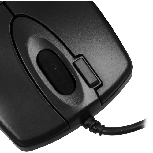 Мышь проводная A4Tech OP-620DS черный, 1000 dpi, USB, кнопки - 4