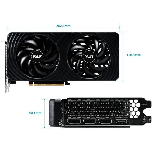 Видеокарта Palit RTX 5060 DUAL OC NV RTX 5060 8Gb 128bit GDDR7 2280/28000/HDMIx1/DPx3/HDCP R NE75060S19P1-Gb2063D PCI-E 5.0