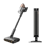 Пылесос вертикальный Dreame Cordless Vacuum Cleaner Z20AquaCycle Station черный/золотистый, питание от аккумулятора, 250 Вт, уборка влажная/сухая, пылесборник 0.6 л