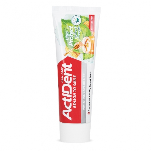 Зубная паста Active ACTIDENT Мед и Прополис Ultra Protect, без парабенов, 100 г (512901004)