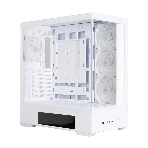 Компьютерный корпус ZALMAN P40 DS, ATX, белый, WINDOW, 9.1-inch LCD screen, 2xCombo(2.5” or 3.5”), 1x2.5”, 1xUSB TYPE-C, 2xUSB 3.0, SIDE 3x120мм ARGb, REAR 1x120мм ARGb