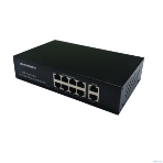 Коммутатор неуправляемый NEOMAX NMS-110PoE-100-S, 10 портов 100 Mbps, 8xPoE, металл