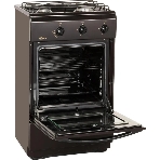 Плита газовая Flama CG 3202 B коричневый, конфорок 2 шт, духовка 30 л, 50 см x 85 см x 35 см