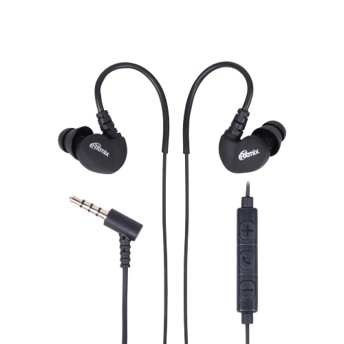 Проводные наушники Ritmix RH-199M черный, накладные, jack 3.5 мм, регулировка громкости
