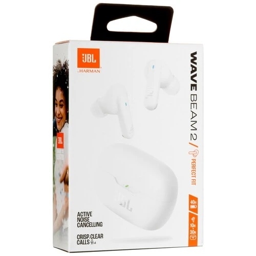 Наушники TWS JBL Wave Beam 2 белый, внутриканальные, Bluetooth