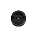 Розетка Bironi B1-101-23 1-м ОП Лизетта 16А IP20 ретро с заземлением ABS-пластик черный