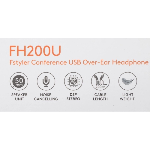 Гарнитура A4Tech Fstyler FH200U серый, проводная