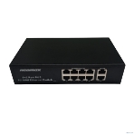 Коммутатор неуправляемый NEOMAX NMS-110PoE-100-S, 10 портов 100 Mbps, 8xPoE, металл