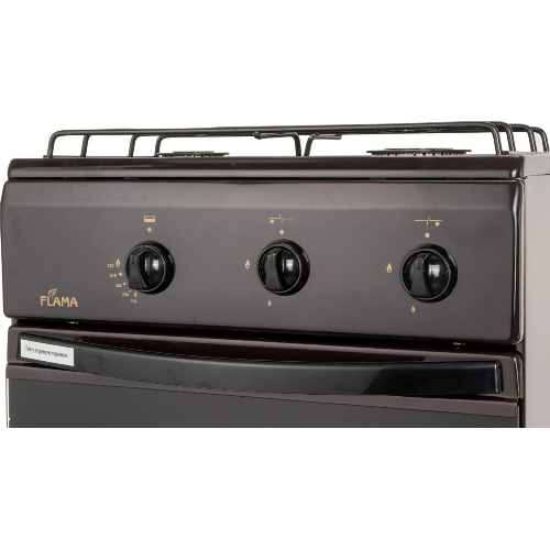 Плита газовая Flama CG 3202 B коричневый, конфорок 2 шт, духовка 30 л, 50 см x 85 см x 35 см