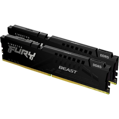 Оперативная память Kingston Fury Beast, DDR5, 32Gb (2x16Gb), 6000MHz, CL36, DIMM, с радиатором, черный