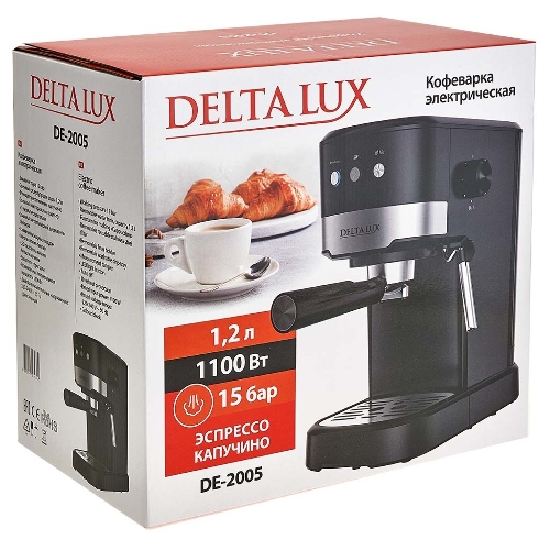 Кофеварка DELTA LUX DE-2005 черный