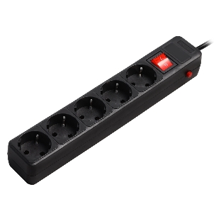 Сетевой фильтр Smartbuy (SBSP-5-18-K) 5 гн х 1,8 м черный