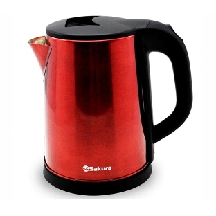 Чайник электрический Sakura SA-2149BR 2 л, красн метал+черн д