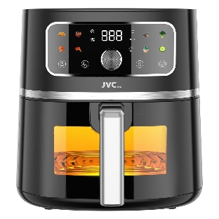 Аэрогриль JVC JK-MB058 черный, 1750 Вт, 7 л, механическое управление, 8 программ