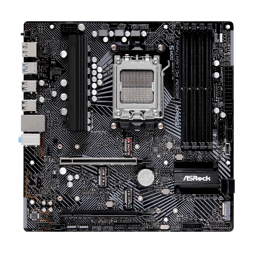 Материнская плата ASRock B650M PG Lightning, AM5, AMD B650, 4xDDR5, 4xSATA, 3xM.2, 1xPCIe 3.0 x4, 1xPCIe 4.0 x16, 1xDP, 1xHDMI, 1x2.5Gb LAN, 1xUSB 3.2 Gen 2, 2xUSB 3.2 Gen 1, 4xUSB 2.0, 3x3.5 мм, 7.1, Micro-ATX