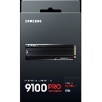 Накопитель SSD 1Tb Samsung 9100 PRO, M.2, PCI-E 5.0 x4, TLC 3D NAND R/W - 14800/13400 Mb/s с радиатором