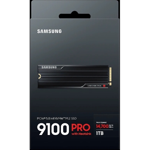 Накопитель SSD 1Tb Samsung 9100 PRO, M.2, PCI-E 5.0 x4, TLC 3D NAND R/W - 14800/13400 Mb/s с радиатором