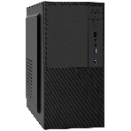 Компьютерный корпус Minitower ExeGate BAA-308UC-UNS500 (mATX, БП UNS500 с вент. 12см, 1хUSB/1хUSB 3.0/1хTypeC, HD Audio, черный)