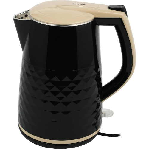 Чайник электрический Centek CT-0025 черный металл 1.8л, 1800W, двойные стенки, кнопка вкл. на ручке