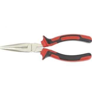 Длинногубцы Matrix NICKEL 17166 180 мм, прямые никелированные, двухкомпонентные рукоятки