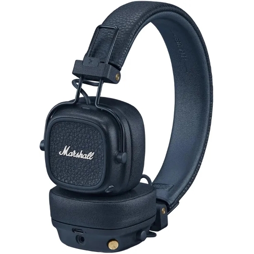 Беспроводные/проводные наушники Marshall Major V синий, накладные, Bluetooth + проводной, беспроводная зарядка, до 100 ч