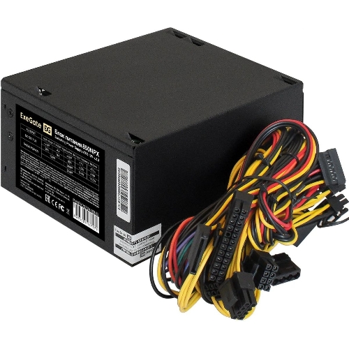 Блок питания ExeGate 850NPX (EX292244RUS-PC), 850W, (ATX, PC, 12cm fan, 24pin, 2x(4+4)pin, 2xPCI-E, 5xSATA, 3xIDE, черный, кабель 220V в комплекте 1,8м)