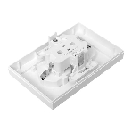 Розетка 2-м EKF UP1-SOW-211-44 СП Эпика 16А IP44 с заземл. защ. шторки с рамкой с крышками механизм бел.
