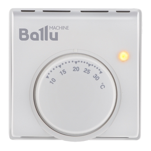 Комплект обогреватель инфракрасный Ballu BIH-GTW-1.3 + BMT-1 белый, 1300 Вт, 26 м2, термостат