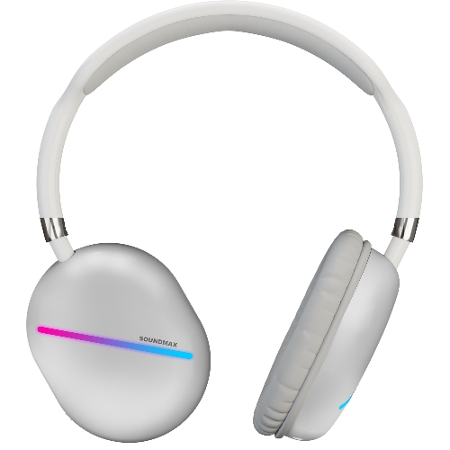 Беспроводные/проводные наушники Soundmax SM-HP2200B белый, накладные, Bluetooth + проводной, до 6 ч