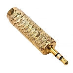 Аудио переходник Cablexpert A-35M-63F, Jack3.5(M) на Jack6.3(F) стерео, золотой, пакет