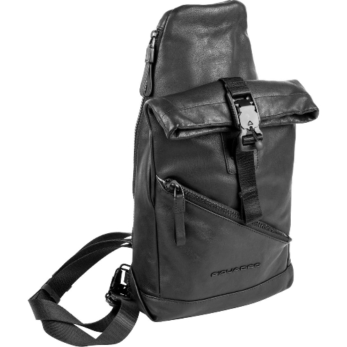 Рюкзак слинг Piquadro Harper CA6784AP/N черный кожа