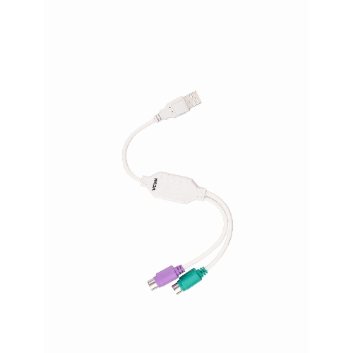 Кабель AM-2xPS/2 0.1м VCOM USB->2xPS/2 (адаптер для подключения PS/2 клавиатуры и мыши к USB порту), VUS7057