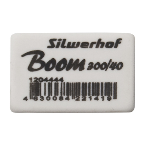 Ластик Silwerhof Boom 300/40 181148 35.5х23х8мм каучук термопластичный белый