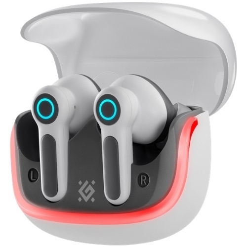 Игровая гарнитура TWS Defender CyberDots 290 белый, внутриканальные, Bluetooth, до 4 ч