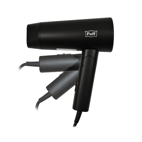 Фен Puff 1301Bl черный, 1300 Вт, компактный