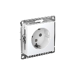 Механизм розетки 1-м СП AtlasDesign с заземл. 16А белый, SchE ATN000143