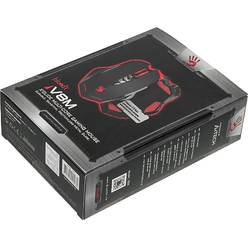 Мышь проводная A4Tech Bloody V8M Max черный, 12000 dpi, USB, кнопки - 10