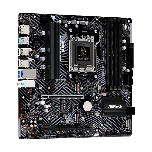 Материнская плата ASRock B650M PG Lightning, AM5, AMD B650, 4xDDR5, 4xSATA, 3xM.2, 1xPCIe 3.0 x4, 1xPCIe 4.0 x16, 1xDP, 1xHDMI, 1x2.5Gb LAN, 1xUSB 3.2 Gen 2, 2xUSB 3.2 Gen 1, 4xUSB 2.0, 3x3.5 мм, 7.1, Micro-ATX
