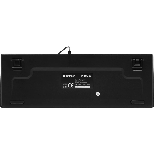 Клавиатура проводная Defender Hawk GK-418, USB, черный/белый