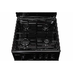 Плита газовая Kraft KF-FSK5301GbL черный, конфорок 4 газовых, духовка 58 л, 50 см x 85.5 см x 55.6 см