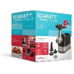 Мясорубка электрическая Scarlett SC-MG45S66 черный, 2200 Вт, 2.5 кг/мин, реверс, защита от перегрузки, насадки - 4