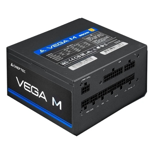 Блок питания Chieftec Vega M PPG-850-C (ATX 3.1, 850W, 80 PLUS GOLD, Active PFC, 135мм fan, Gen5 PCIe, Full Cable Management) Retail