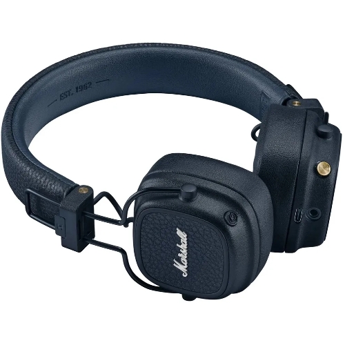 Беспроводные/проводные наушники Marshall Major V синий, накладные, Bluetooth + проводной, беспроводная зарядка, до 100 ч