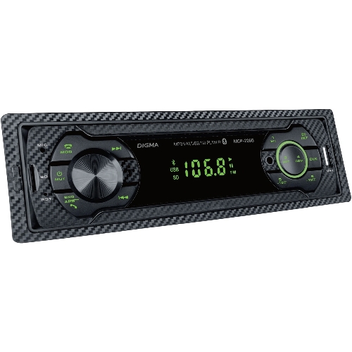 Автомагнитола Digma MCP-226G, 1 DIN, USB Type-A, AUX