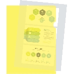Папка-уголок Silwerhof Eco тисненый A4, пластик, 0.12мм, желтый