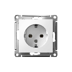 Механизм розетки 1-м СП AtlasDesign с заземл. 16А белый, SchE ATN000143