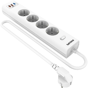 Сетевой фильтр Philips CHP8246WB/51 3м, 4 розетки, белый