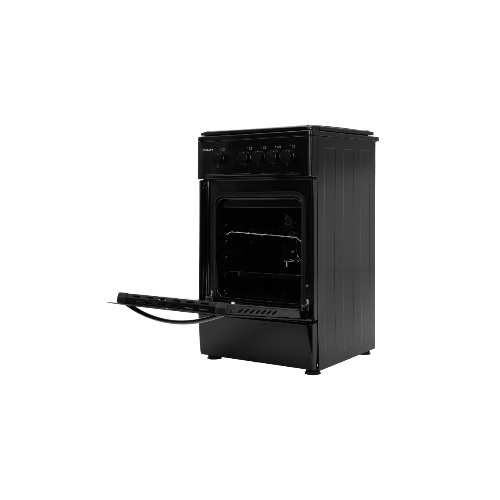 Плита газовая Kraft KF-FSK5301GbL черный, конфорок 4 газовых, духовка 58 л, 50 см x 85.5 см x 55.6 см