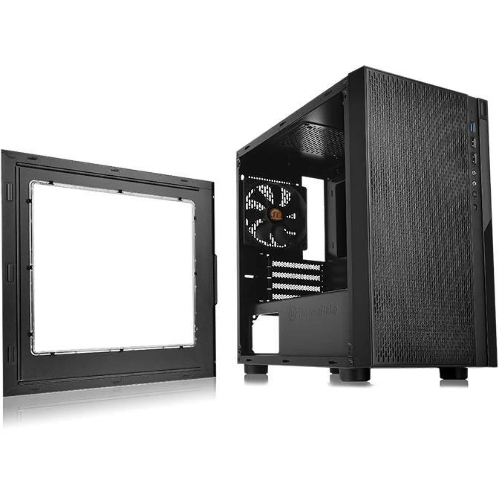 Компьютерный корпус Thermaltake Versa H18 Window черный без БП mATX 2xUSB 2.0 1xUSB 3.0 audio bott PSU